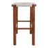 Elio Wood Counter Stool w/ Rope, Cinnamon Brown/Sand Lace by New Pacific Direct
