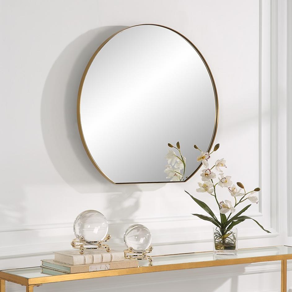 Cabell Small Brass Mirror by Uttermost