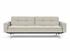 DUBLEXO SLEEPER SOFA W/ARMS in MIXED DANCE NATURAL FABRIC WITH Stainless Steel LEGS 527 by INNOVATION USA