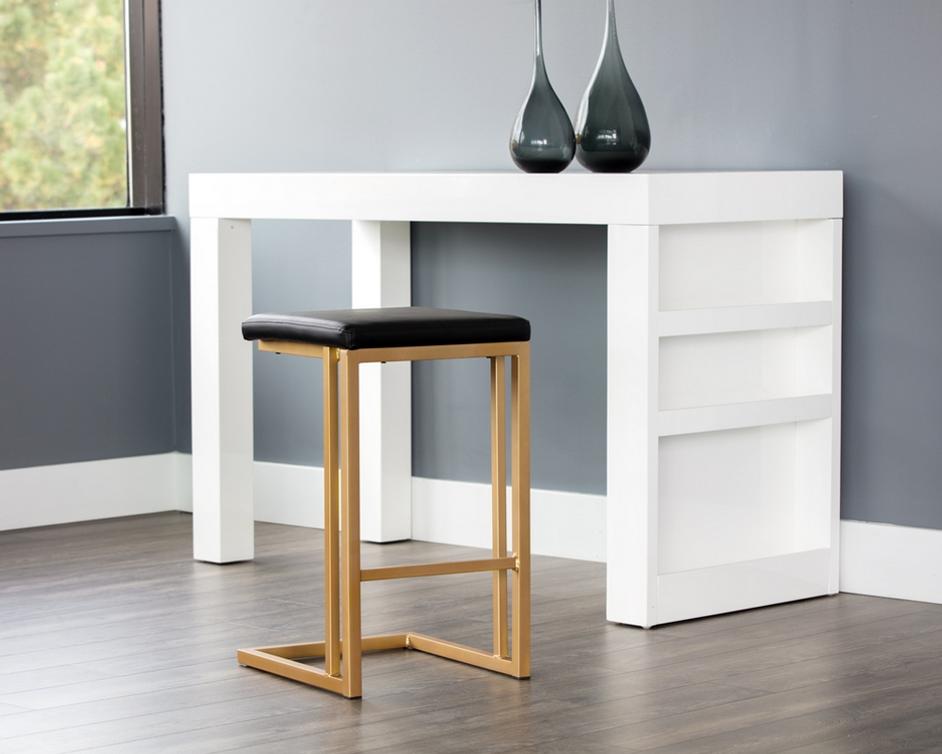 Boone Counter Stool - Champagne Gold - Onyx by Sunpan