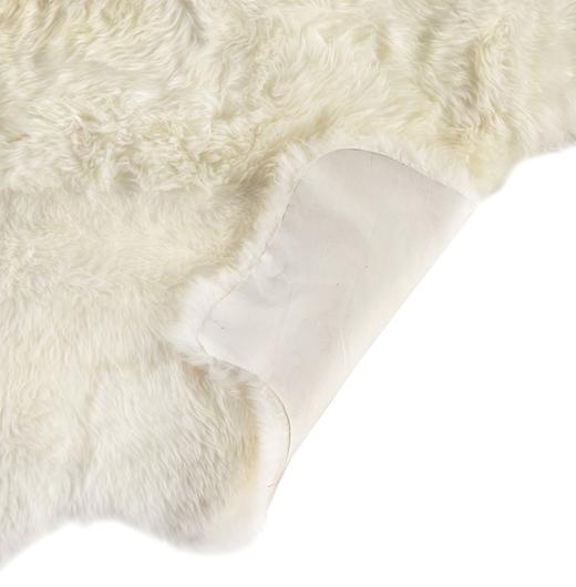 Lalo Lambskin Rug In White In 4.5X5.75 by FOUR HANDS