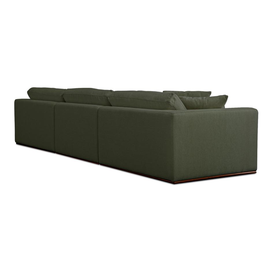 Rue Lounge Modular Sectional Deep Green by Moes Home
