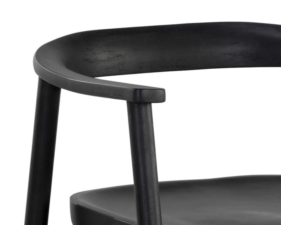 JEREMY DINING ARMCHAIR - BLACK by Sunpan