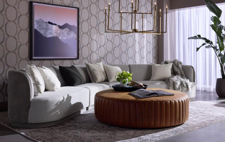 JACLYN MODULAR - LEFT ARMCHAIR - EGYPT LIGHT GREY / DANNY MEDIUM GREY by Sunpan