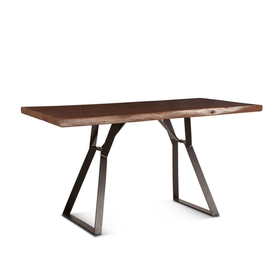 London Loft 68" Acacia Wood Gathering Table, Walnut by Home Trends & Design