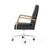 Bryson Traditional Channeled Desk Chair In Smoke by FOUR HANDS