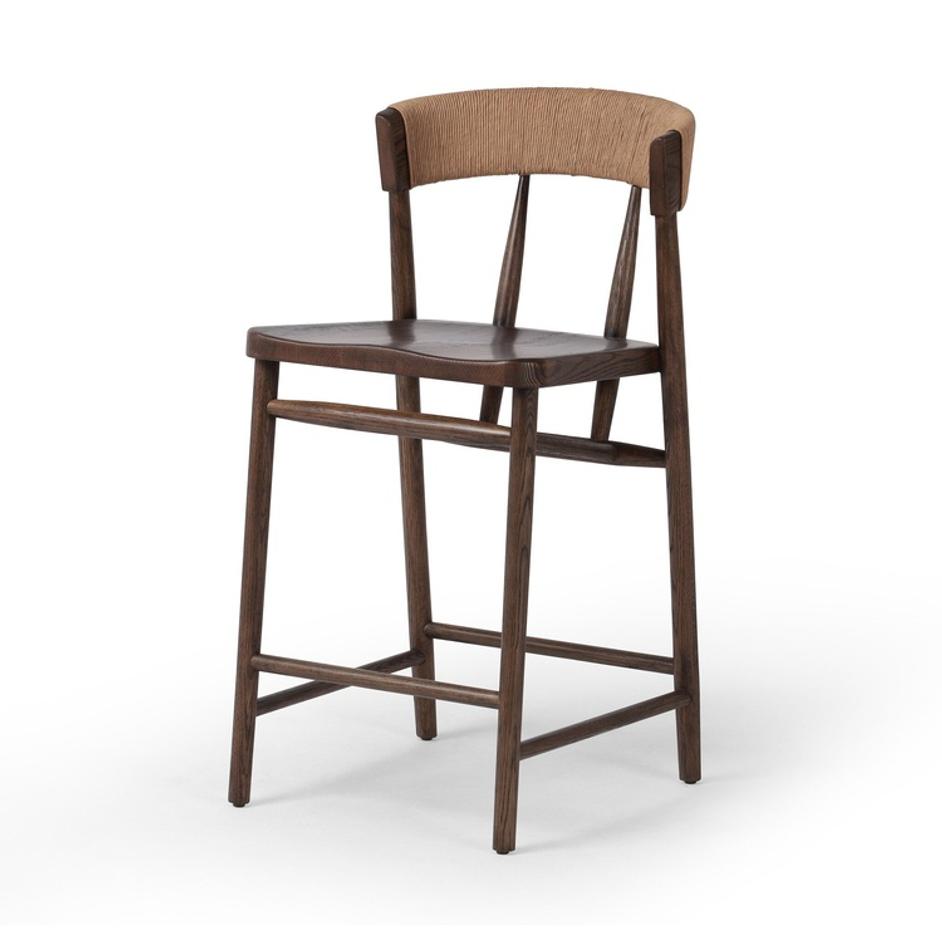 Buxton Bar + Counter Stool - Natural Paper Rush by Four Hands