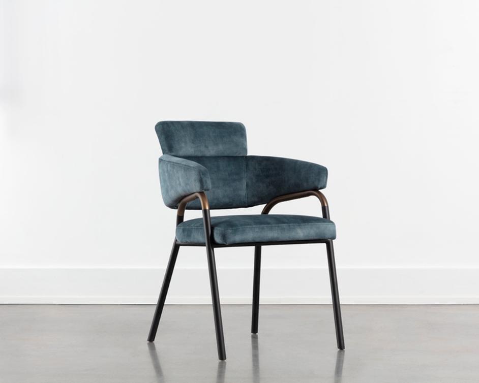 SHARQUI DINING ARMCHAIR - NONO PETROL by Sunpan