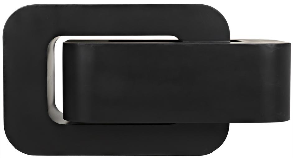 Nodum Accent Table, Black Steel by Noir Furniture