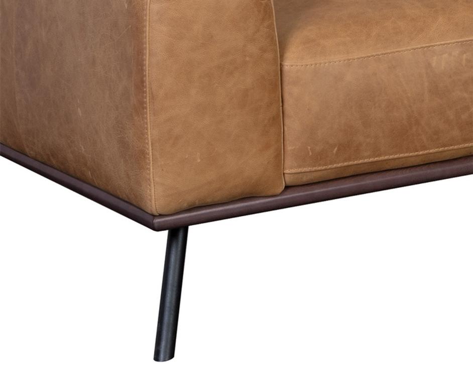 BRANDI SOFA CHAISE - RAF - CAMEL LEATHER by Sunpan