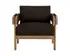 CARMICHAEL LOUNGE CHAIR - NUBUCK COCOA LEATHER by Sunpan