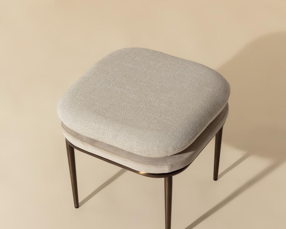 KOFFI STOOL - DARK BRONZE - CHACHA CREAM / MEG TAUPE by Sunpan