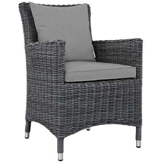 Kindle Dining Outdoor Patio Sunbrella® Armchair In Canvas Gray by Modway Furniture