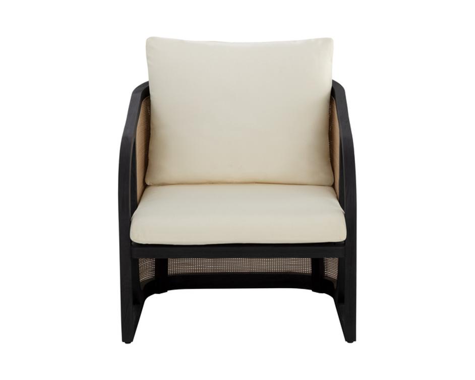 PALERMO LOUNGE CHAIR - CHARCOAL - STINSON CREAM by Sunpan