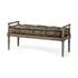 Fullerton II 57L x 21W Jute Patterned Top W/Brown Wood Base Accent Bench by Mercana