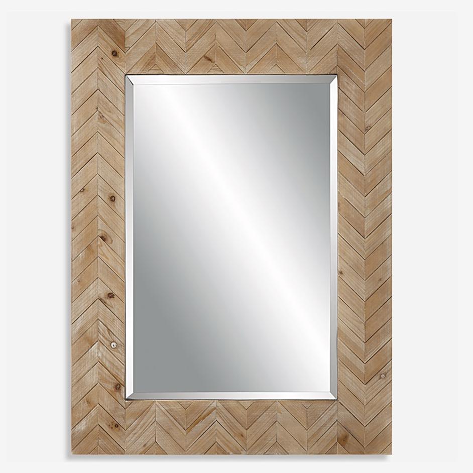 Demetria Wooden Mirror, Small by Uttermost