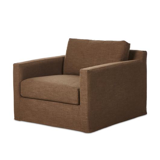 Hampton Slipcover Swivel Chair - Antwerp Cafe by Four Hands
