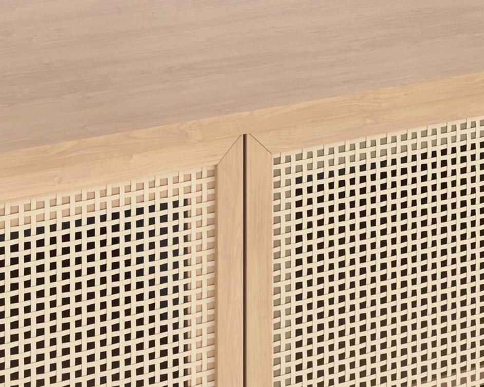 AVIDA SIDEBOARD - SMALL - BLACK - RUSTIC OAK/NATURAL by Sunpan