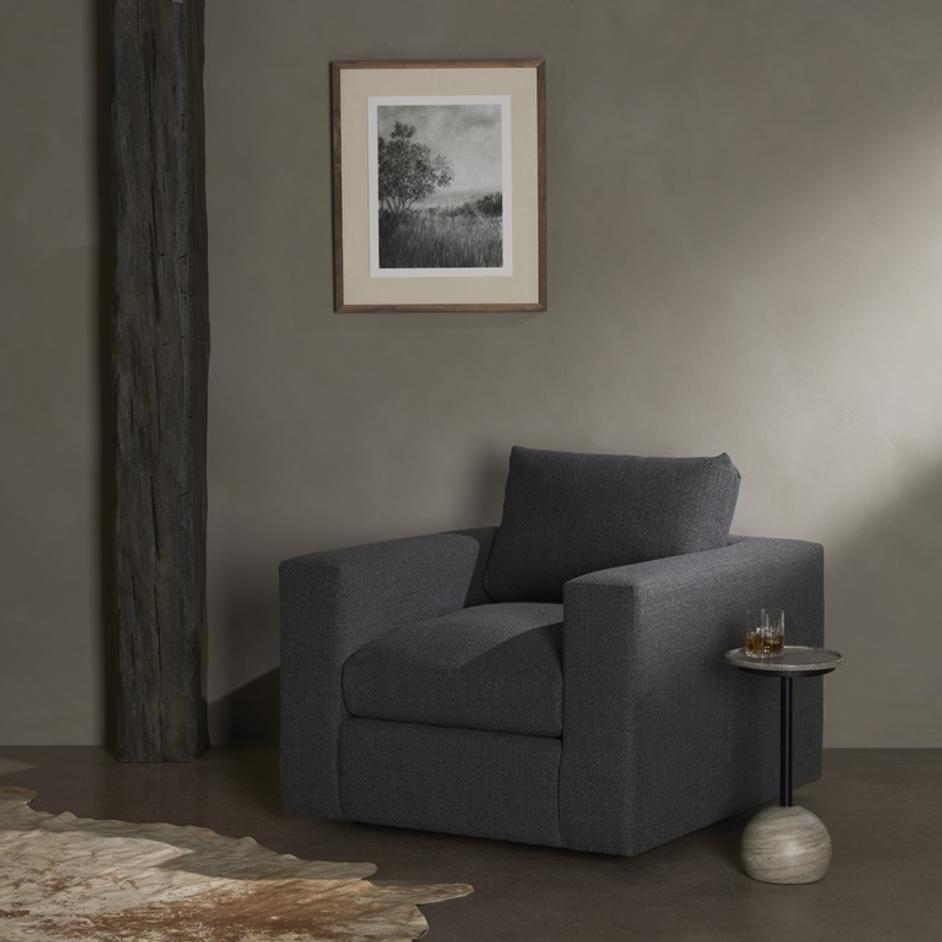 Preston Chair In Gibson Smoke by FOUR HANDS