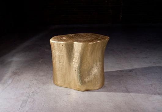 Log Table w/Glass, Gold Leaf by PHILLIPS COLLECTION