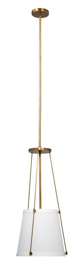  California Metal 1-Light Pendant, Antique Brass by Jamie Young