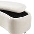 Leony Chenille Storage Bench, Seneca Beige  by New Pacific Direct