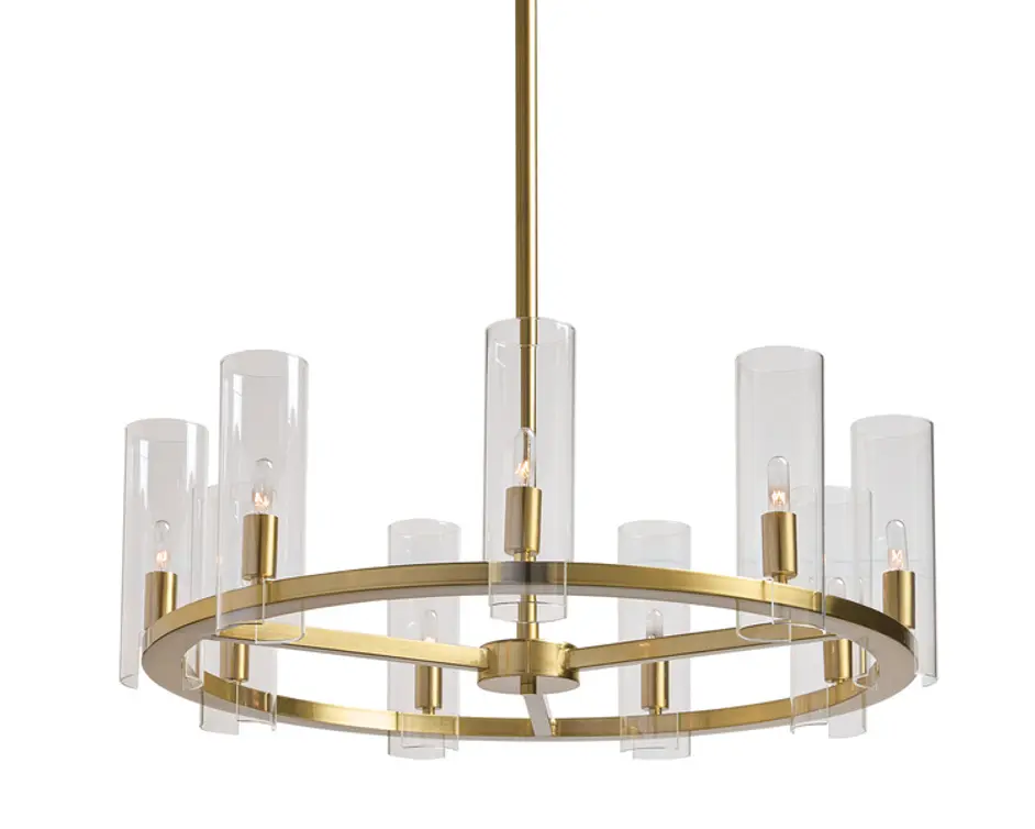 CLARABELLE CHANDELIER - SMALL - BRASS by Sunpan