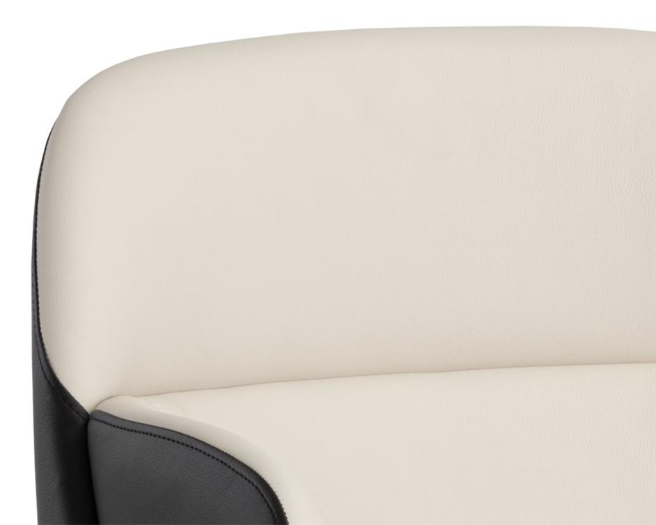 Hagan Dining Armchair - Dillon Cream / Dillon Black by Sunpan