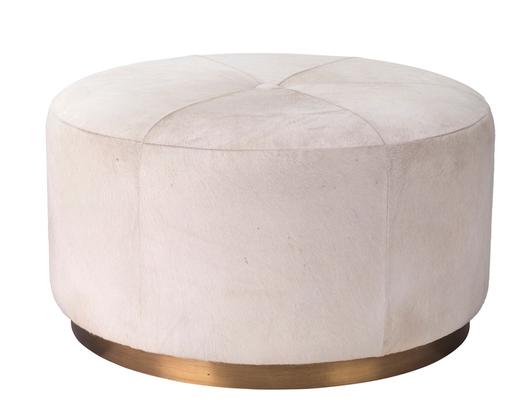 Thackery Hide On Roud Pouf, Large by Jamie Young