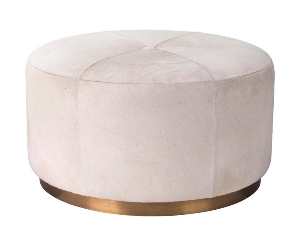 Thackery Hide On Roud Pouf, Large by Jamie Young