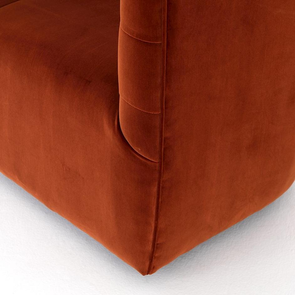 HANOVER TUFTED SWIVEL CHAIR-SAPPHIRE RUST by FOUR HANDS