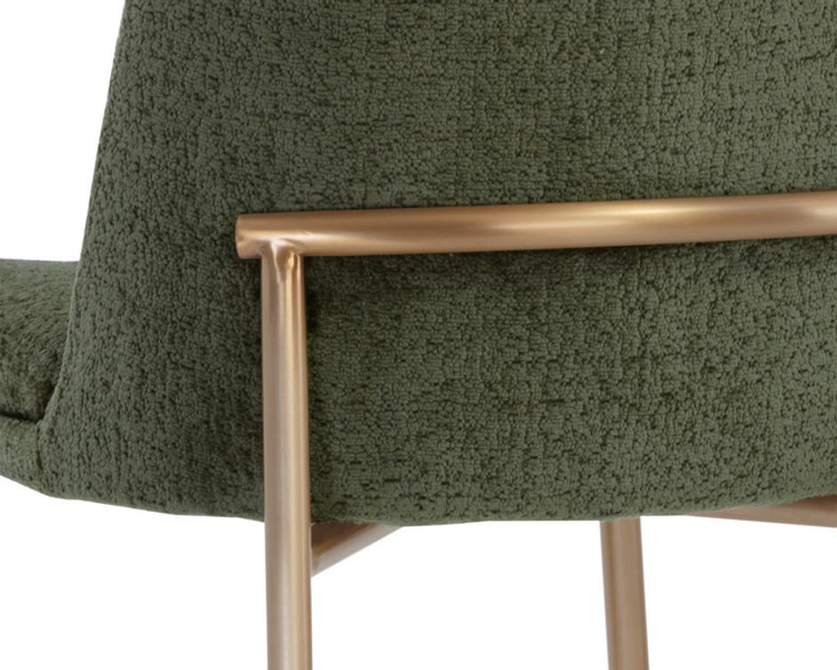 ZEKE COUNTER STOOL - ANTIQUE BRASS - BERGEN OLIVE by Sunpan