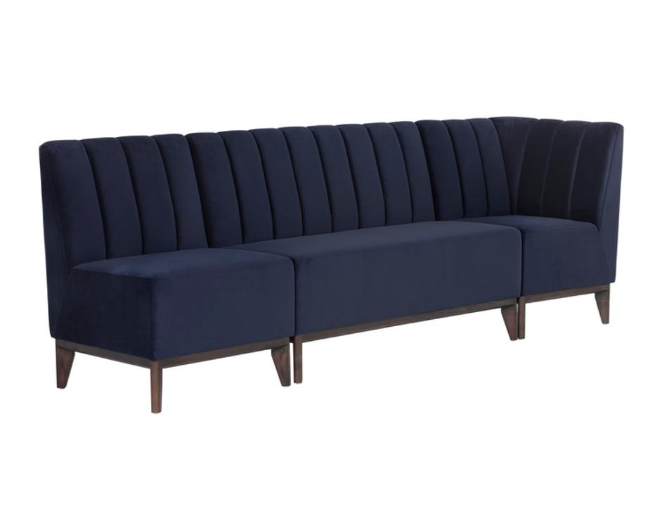 KOSOVO BANQUETTE - BROWN - ABBINGTON NAVY by Sunpan