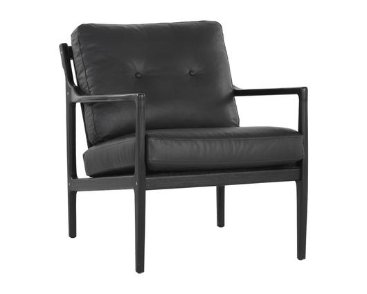Gilmore Lounge Chair - Black Leather by Sunpan