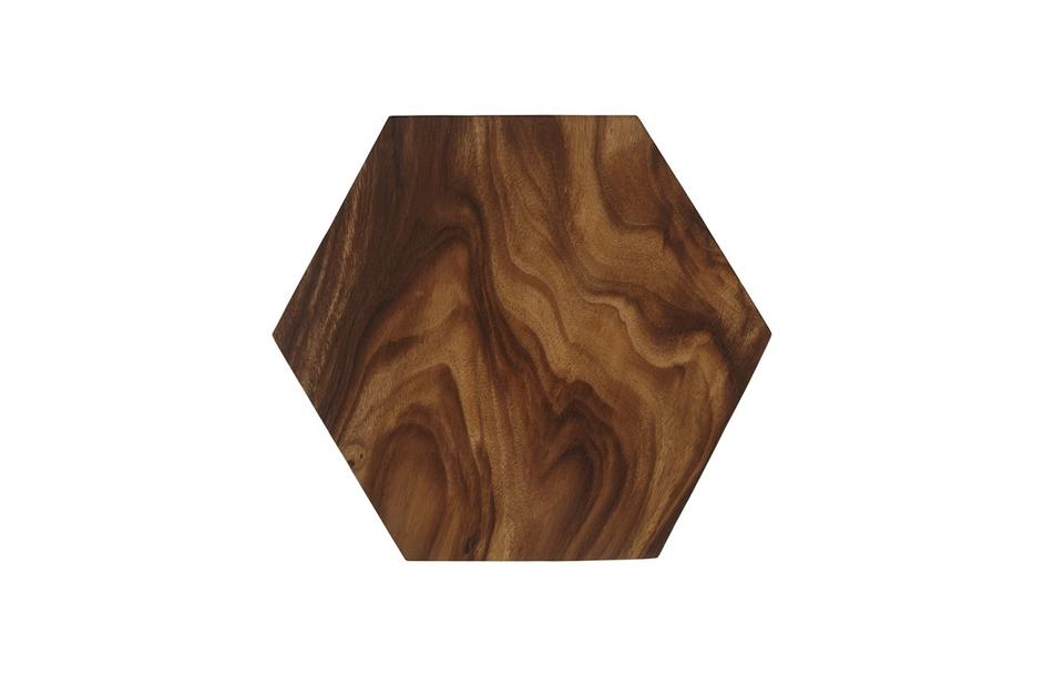 Honeycomb Side Table, Chamcha Wood, Large by PHILLIPS COLLECTION