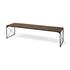Trestman III 66L x 18W Brown Wood Top W/Black Iron Base Accent Bench by Mercana