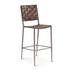 Copenhagen 17" Buffalo Leather and Iron Bar Chair, Brown by Home Trends & Design