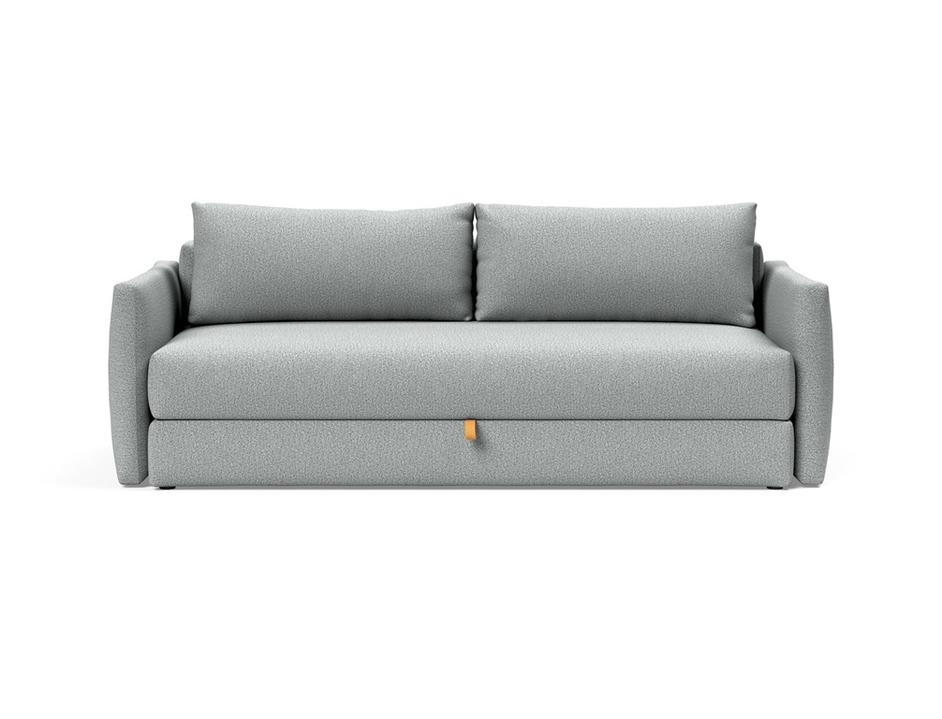 TRIPI QUEEN SLEEPER SOFA W/ARMS in MELANGE GREY FABRIC 538 by INNOVATION USA