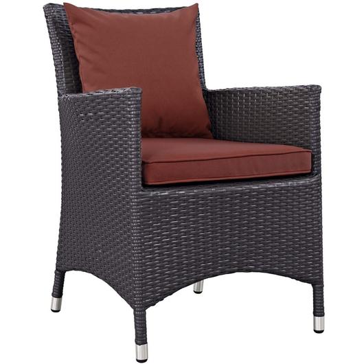 Minerva Dining Outdoor Patio Armchair In Espresso Curant by Modway Furniture