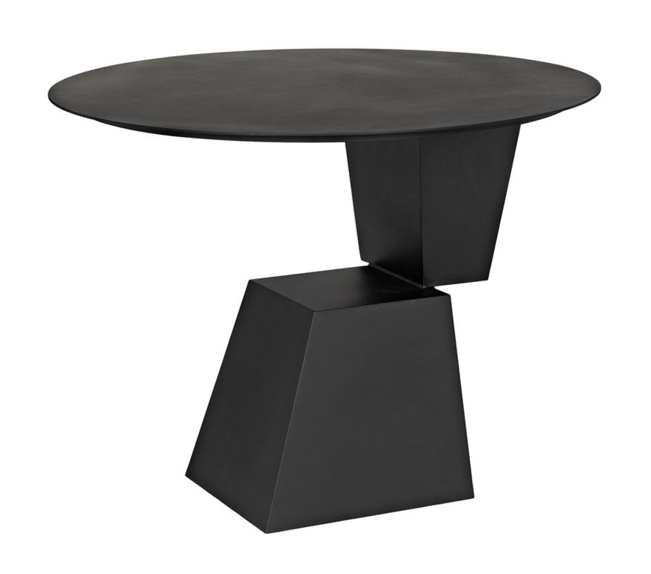 Round Pieta Table, Black Steel by Noir Furniture