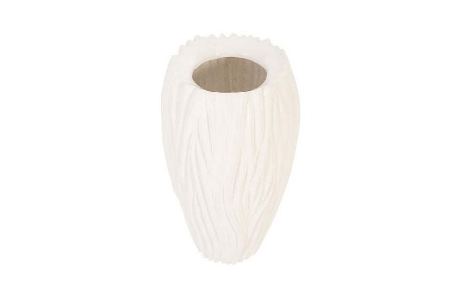 Alon Planter, Gel Coat White by PHILLIPS COLLECTION