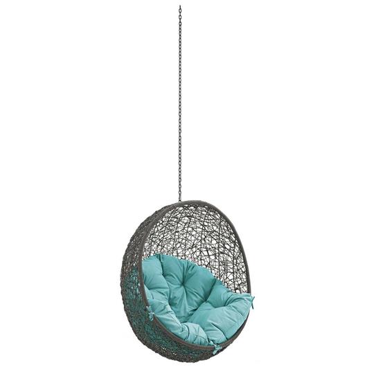 Segreto Outdoor Patio Swing Chair Without Stand In Gray Turquoise by Modway Furniture