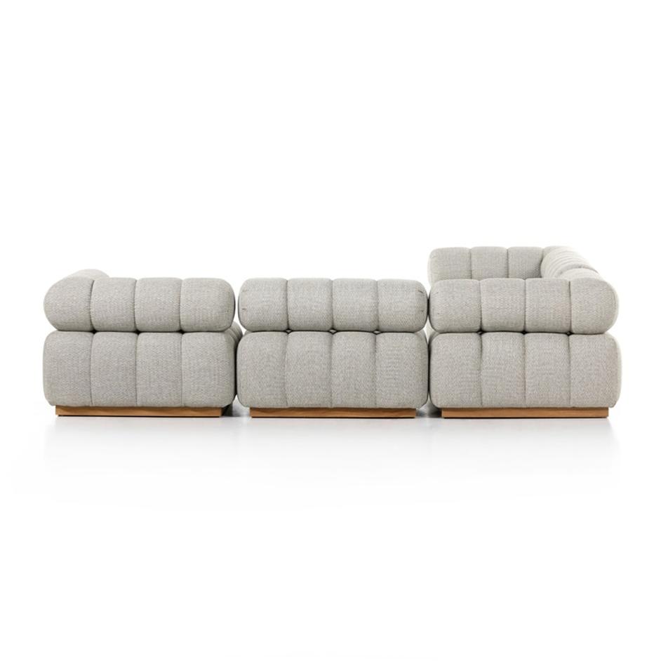 Roma Outdoor 5pc Sectional In Faye Ash by FOUR HANDS