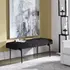 Olivier Modern Black Bench by Uttermost