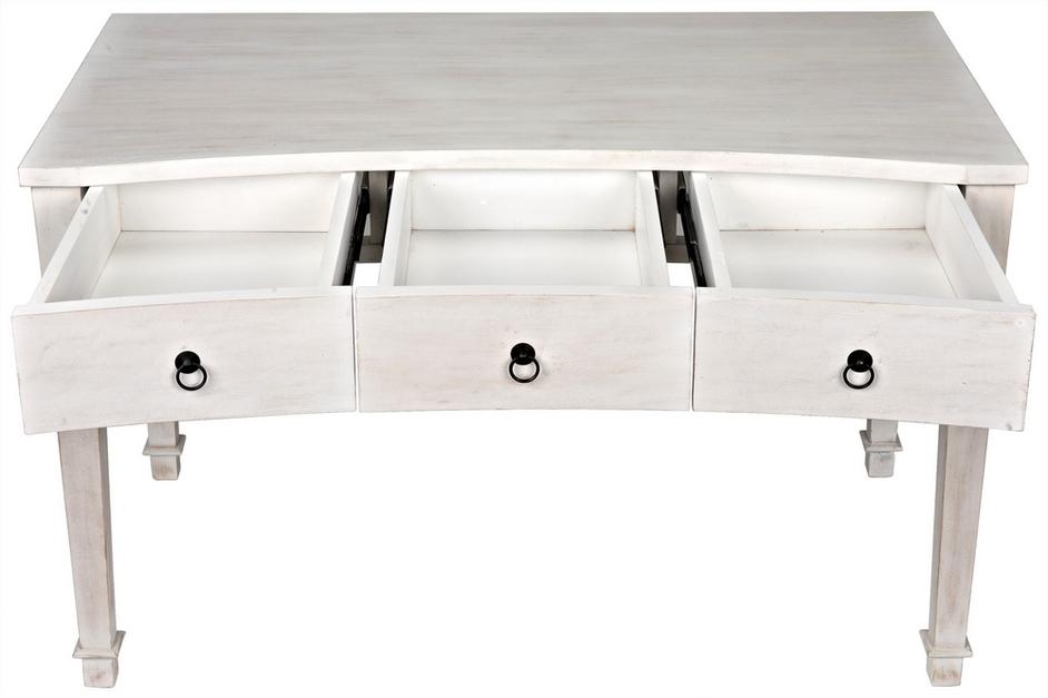 Curba Desk, White Wash by Noir Furniture