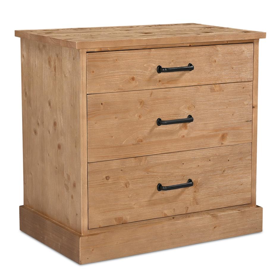 Tade 3 Drawer Nighstand Honey Pine by Moes Home