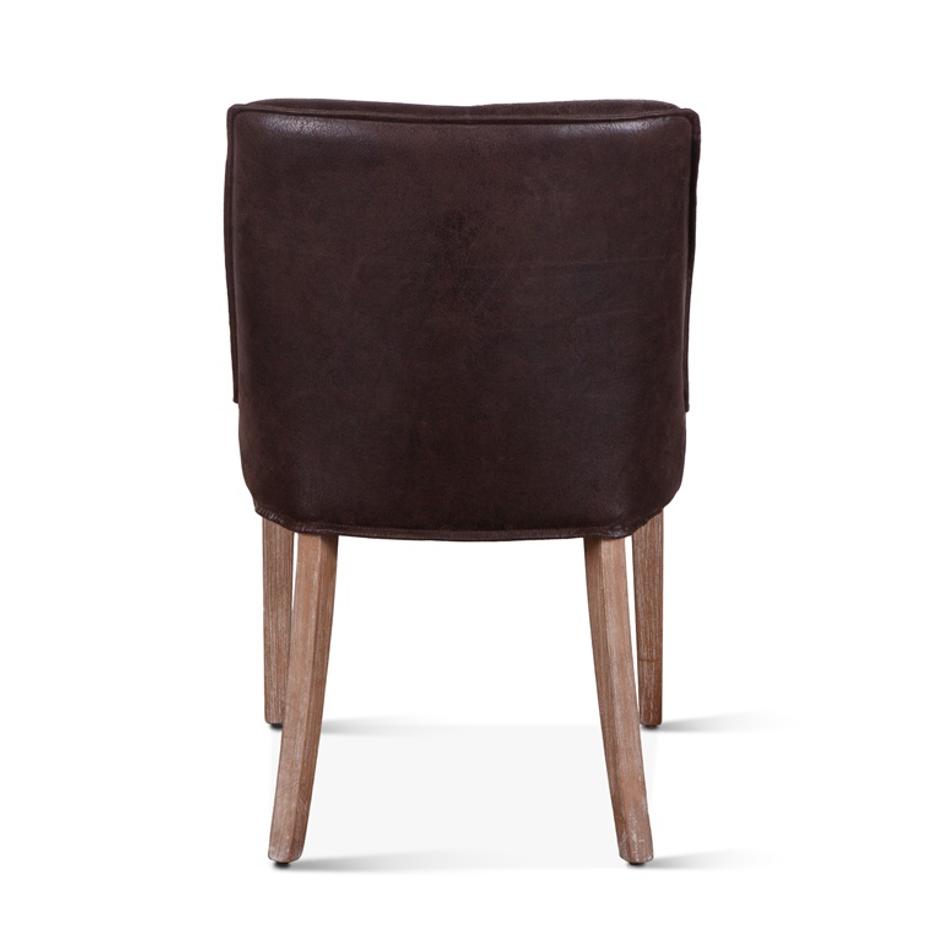 Buddy Side Chair Dark Brown Leather by Home Trends & Design