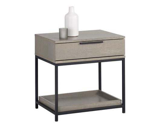 Rebel Nightstand - Black - Taupe by Sunpan