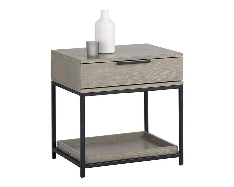 Rebel Nightstand - Black - Taupe by Sunpan