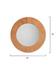 Round Cross Stitch Round Wall Mirror, Buff Leather by Jamie Young